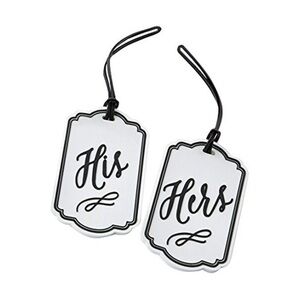 KATE Aspen His And Hers Luggage Tags NWT